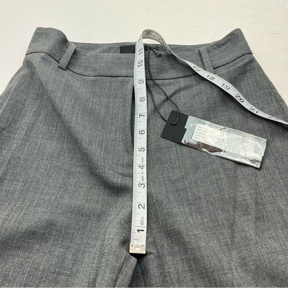 Nili Lotan Corette Pant Heather Grey Gray Pant Womens Size 0 Wool Blend NEW - Picture 11 of 14